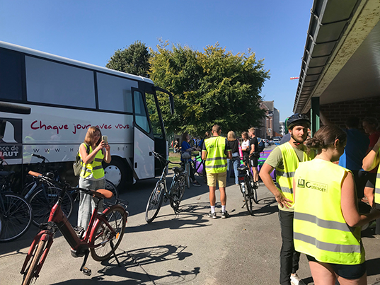 Tournai  Students on bike